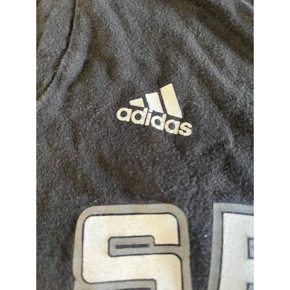 Tony Parker Jersey T-Shirt Adidas San Antonio Spurs Men's Black Size S Cotton